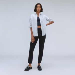 Everlane The Original Cheeky Jean Low Stretch Coal Black Crop NWT